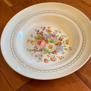 Vintage Elegant White Floral Dinnerware Plate